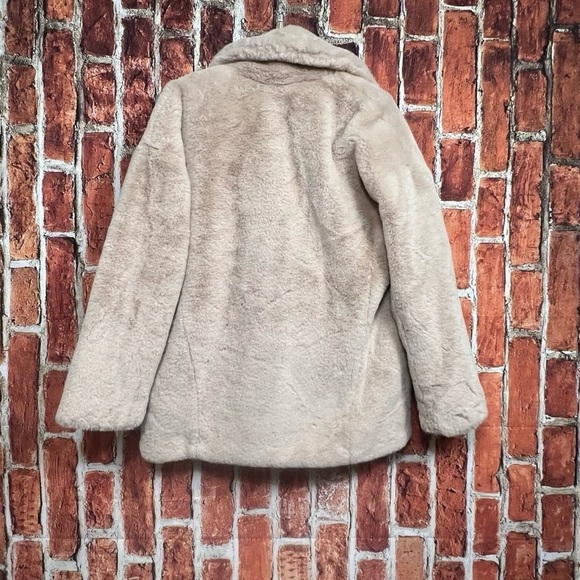 Free People Faux Fur Kate Coat Double Women Breasted Size Small - Picture 3 of 4